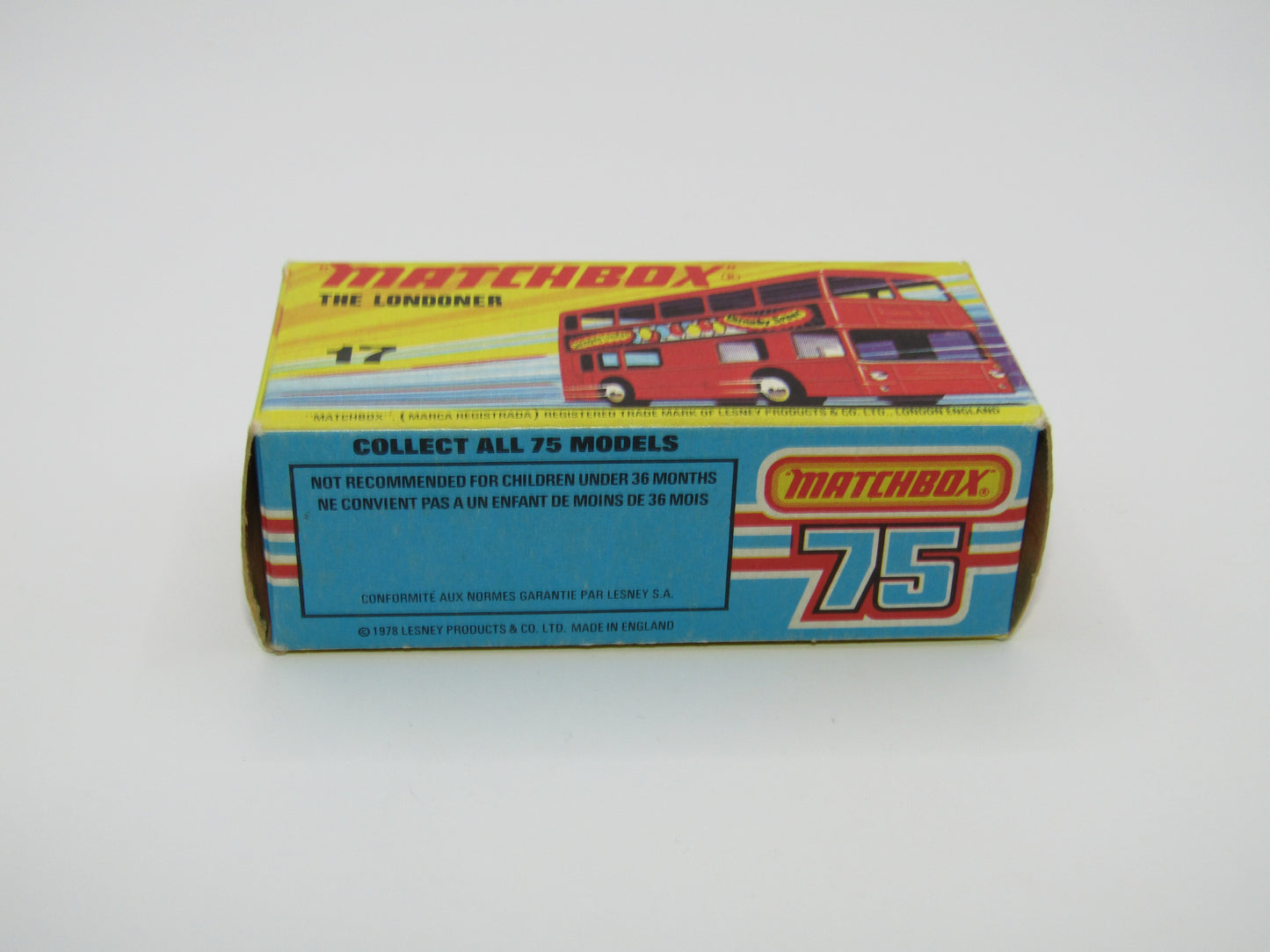 Matchbox Superfast No 17B The Londoner BISTO SILVER, Dot Dash Wheels, Metallic Charcoal Grey Base