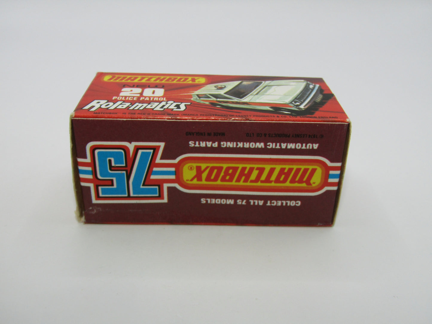 Matchbox Superfast No 20B Police Patrol White AMBULANCE Labels