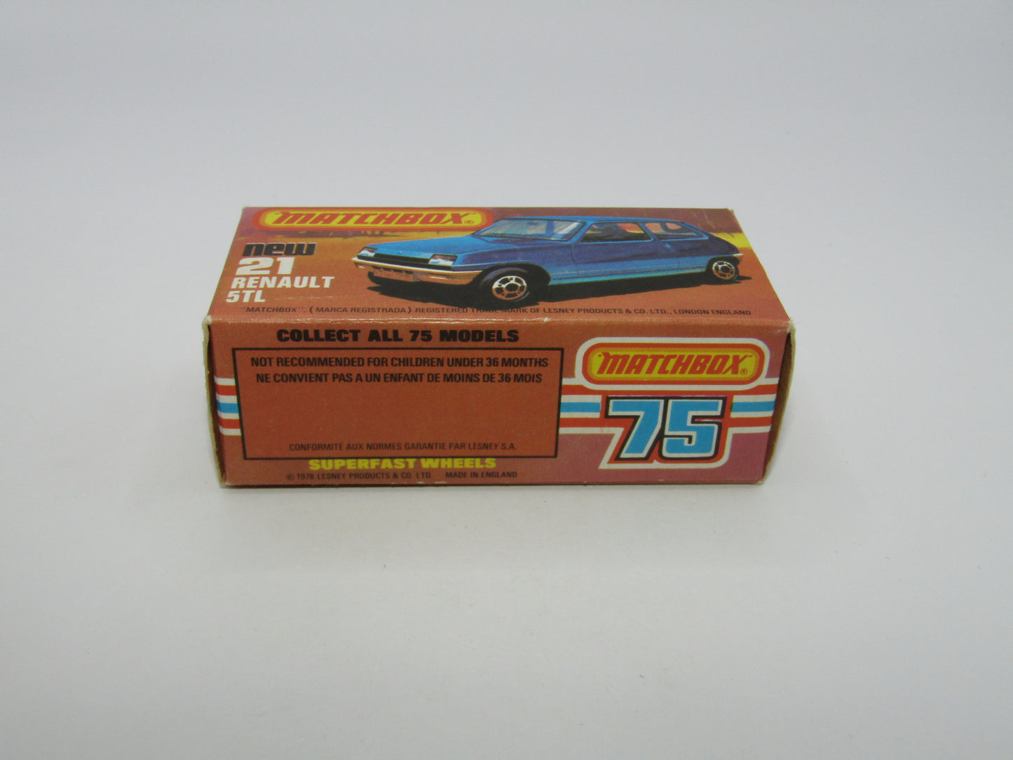 Matchbox Superfast No 21C Renault 5TL KONI LIGHT GREEN Tampo DK Beige Int