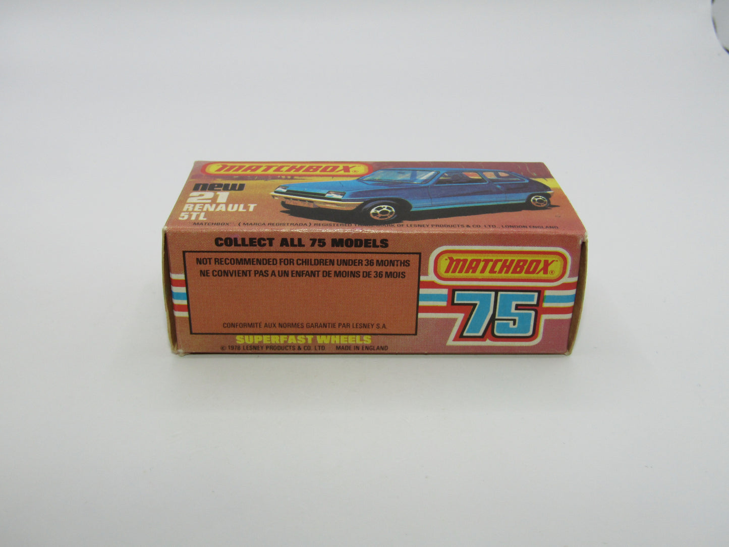 Matchbox Superfast No 21C Renault 5TL Silver RED Interior SILVER Base