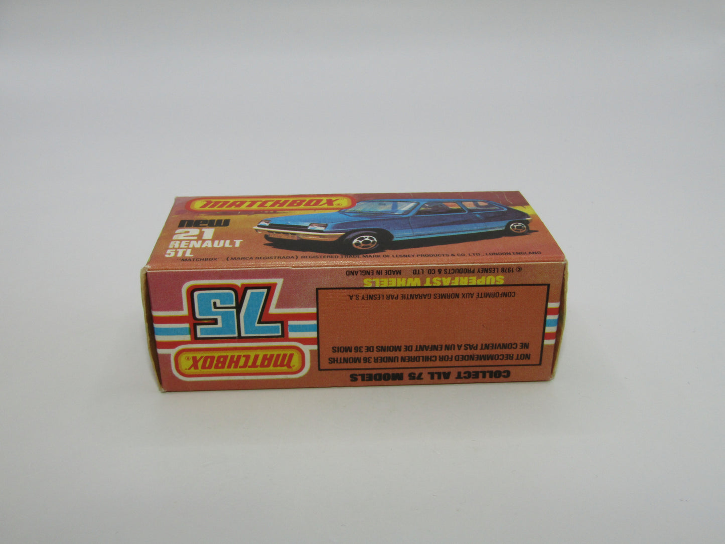 Matchbox Superfast No 21C Renault 5TL BLACK HUBS RED Int SILVER BASE