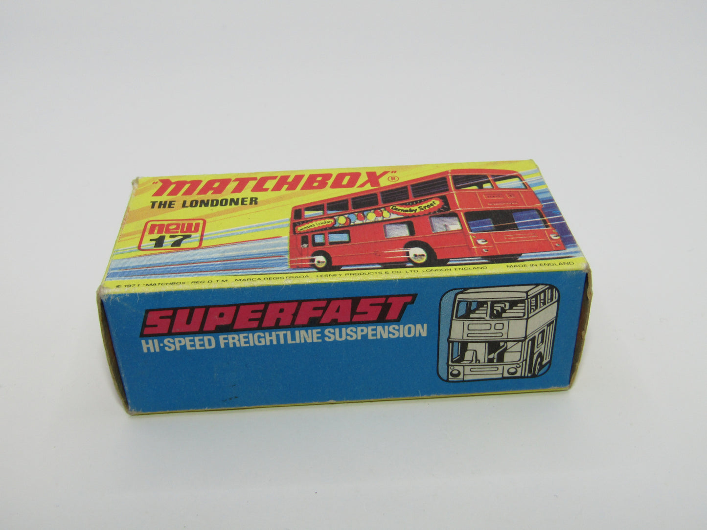 Matchbox Superfast No 17B The Londoner, Berger Paints, Dot Dash Wheels, METALLIC BROWN Base