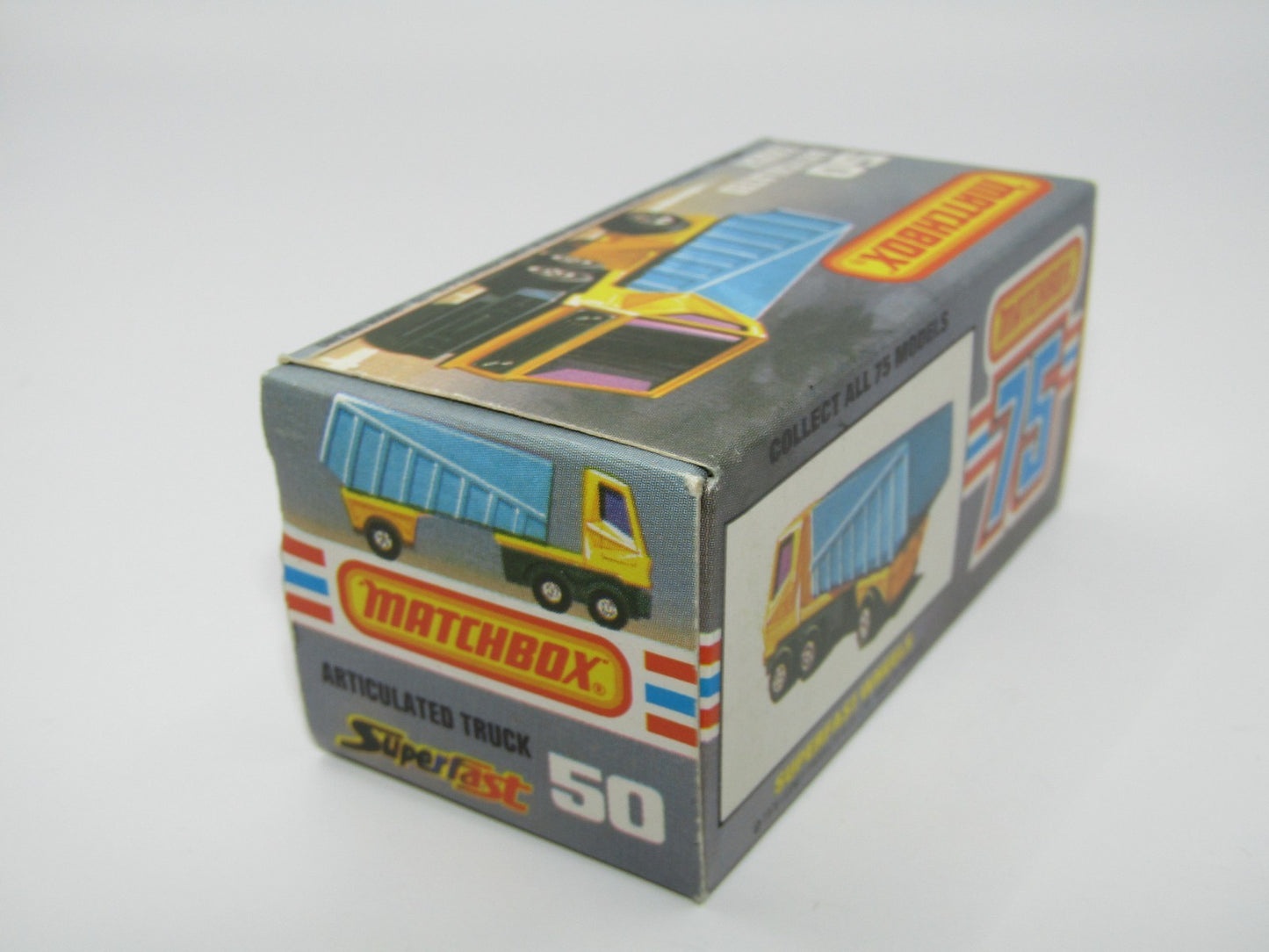 Matchbox Superfast No 50 Articulated Truck Original Empty Box Excellent