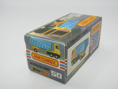 Matchbox Superfast No 50 Articulated Truck Original Empty Box Excellent