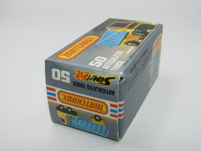 Matchbox Superfast No 50 Articulated Truck Original Empty Box Excellent