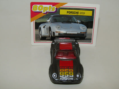Matchbox Superfast No 7 Porsche 959 Metallic Grey & Collector Card Mint UB
