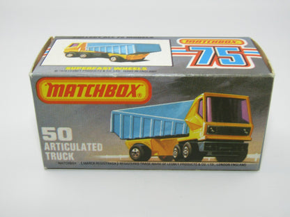 Matchbox Superfast No 50 Articulated Truck Original Empty Box Excellent