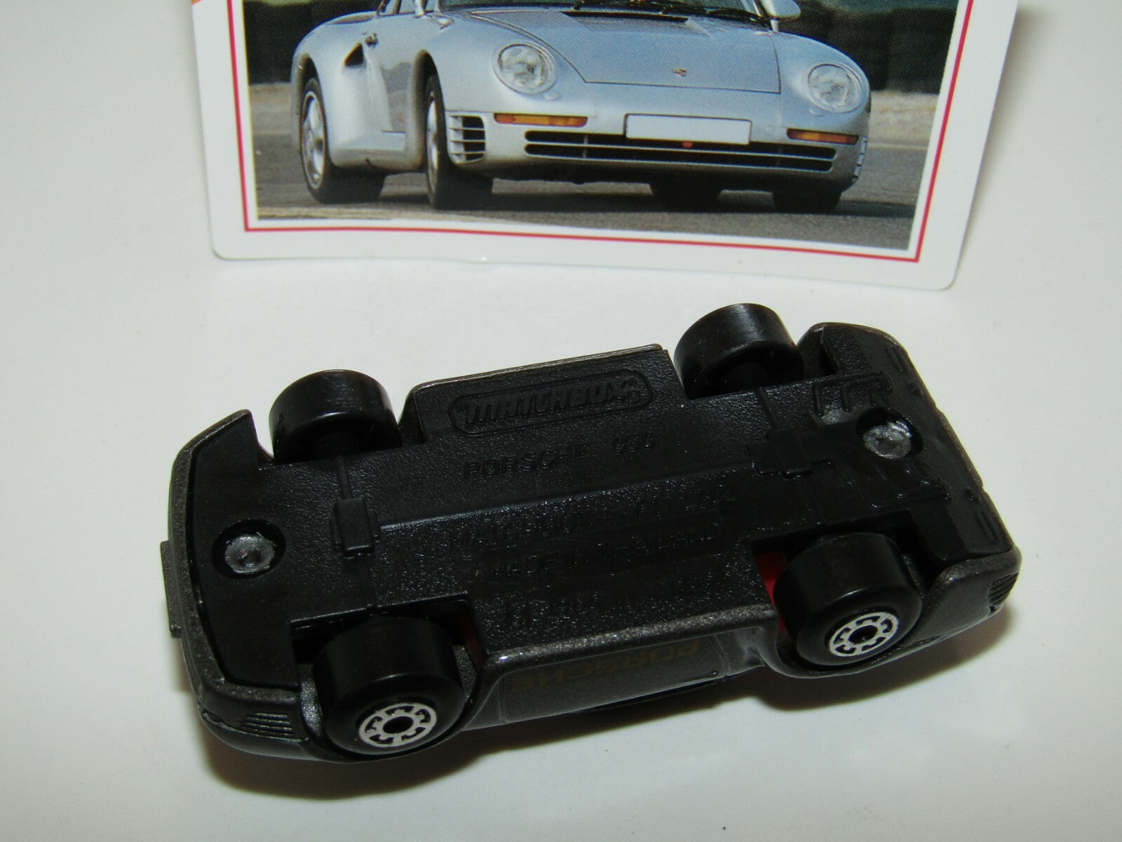 Matchbox Superfast No 7 Porsche 959 Metallic Grey & Collector Card Mint UB