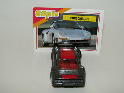 Matchbox Superfast No 7 Porsche 959 Metallic Grey & Collector Card Mint UB
