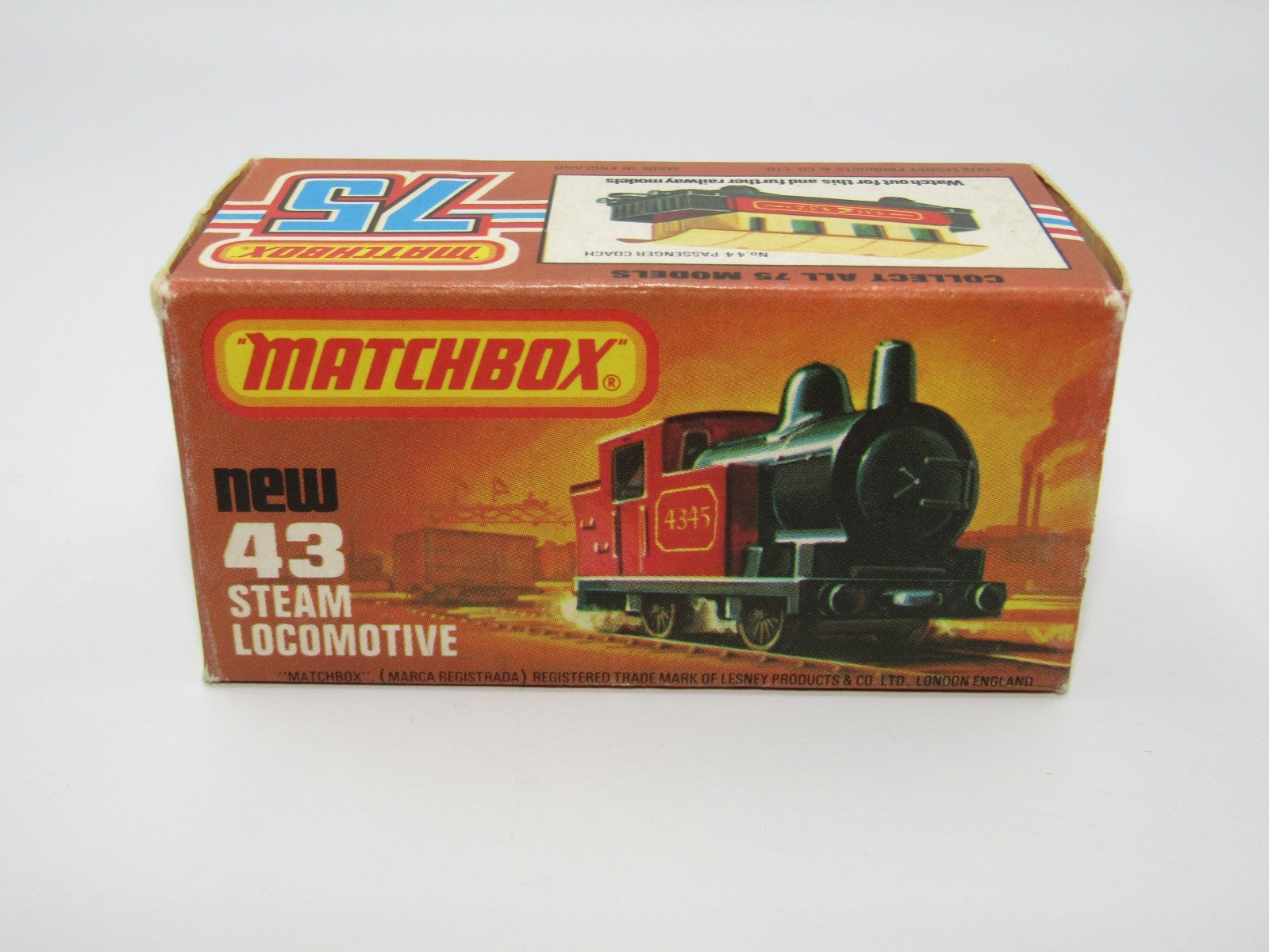 Matchbox Superfast No 43 Steam Locomotive Original Empty Box Excellent