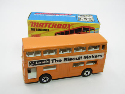 Matchbox Superfast No 17B The Londoner Jacobs, Orange Metallic Charcoal Grey Base