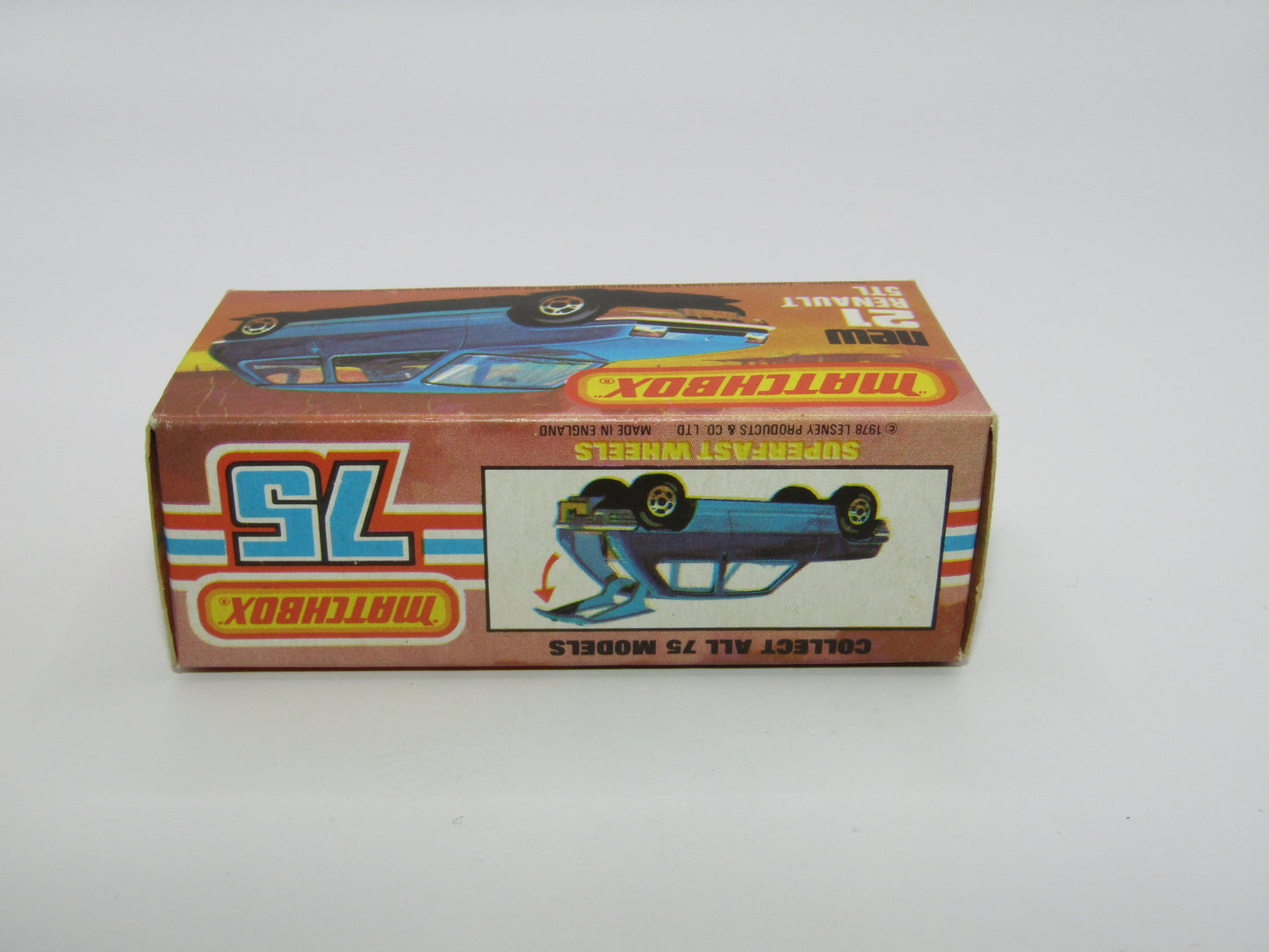 Matchbox Superfast No 21C Renault 5TL Blue RED Interior SILVER Base