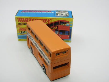 Matchbox Superfast No 17B The Londoner Jacobs, Orange Metallic Charcoal Grey Base