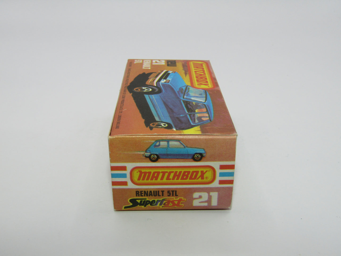 Matchbox Superfast No 21C Renault 5TL Blue RED Interior SILVER Base