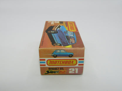 Matchbox Superfast No 21C Renault 5TL Blue RED Interior SILVER Base