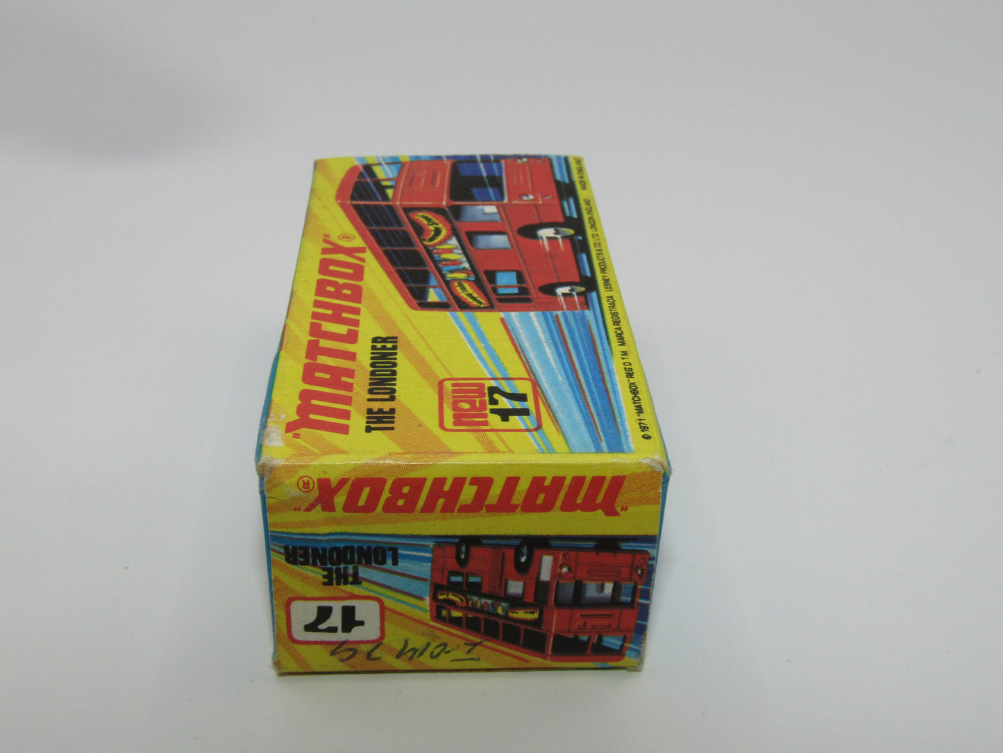 Matchbox Superfast No 17B The Londoner Jacobs, Orange Metallic Charcoal Grey Base