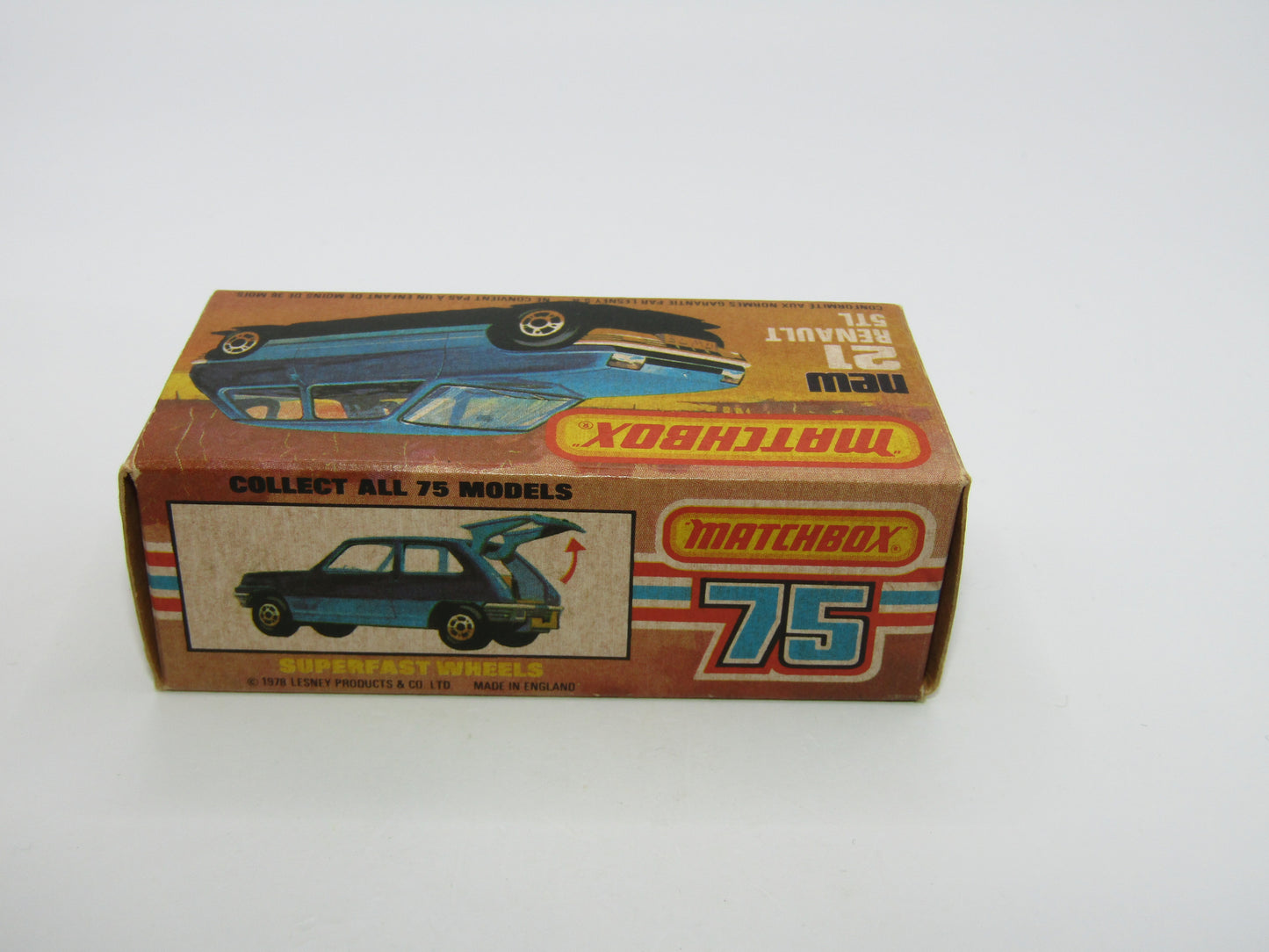 Matchbox Superfast No 21C Renault 5TL Blue SATIN GREY Base