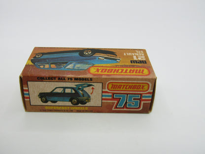 Matchbox Superfast No 21C Renault 5TL Blue SATIN GREY Base