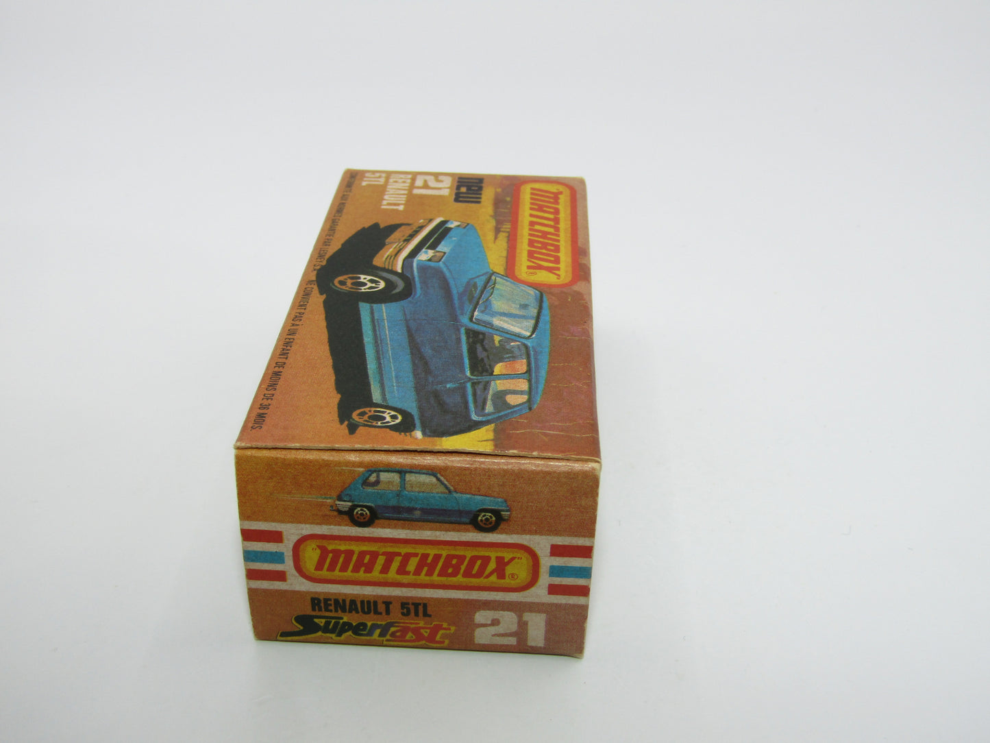Matchbox Superfast No 21C Renault 5TL Blue SATIN GREY Base