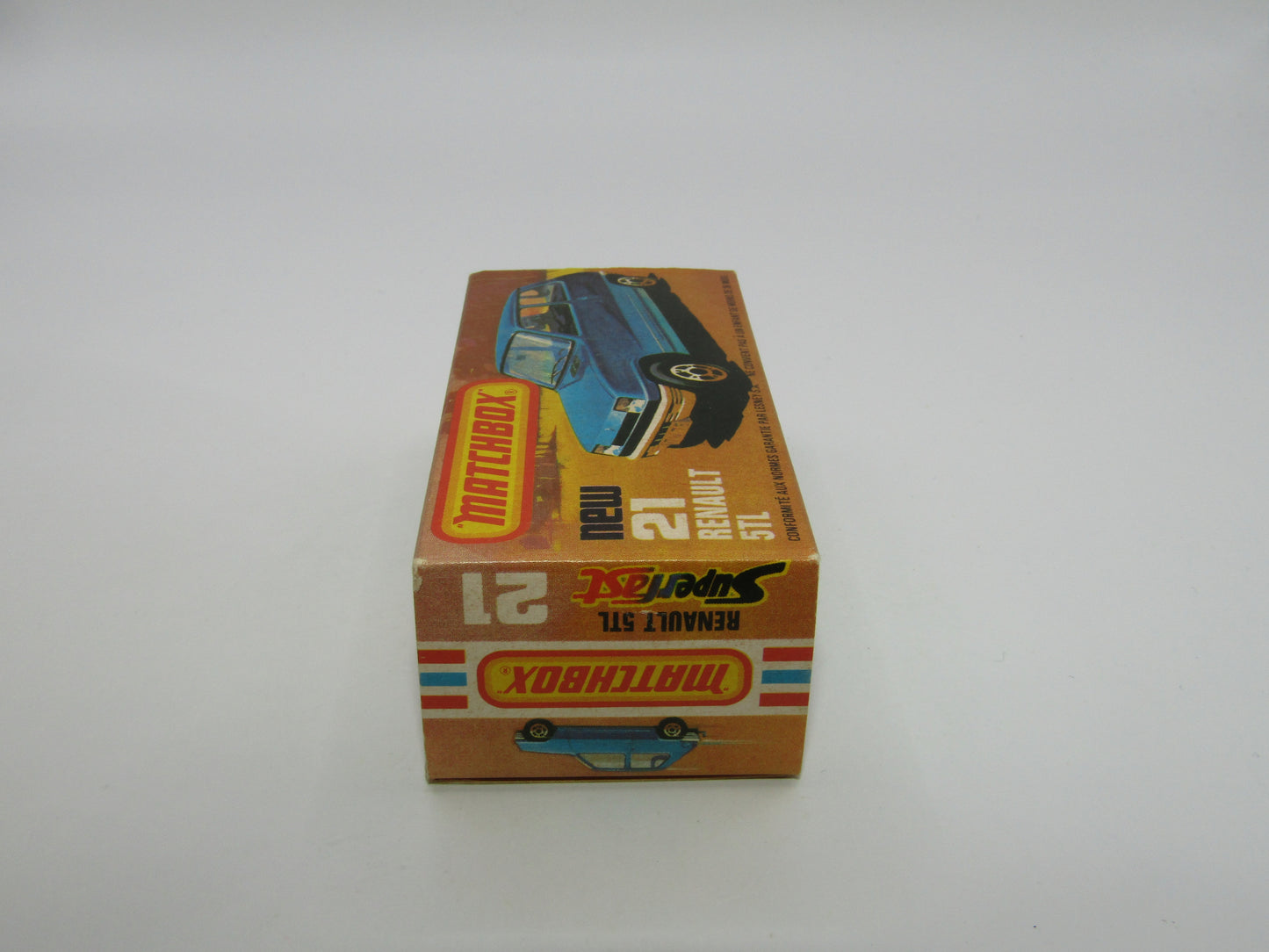 Matchbox Superfast No 21C Renault 5TL Blue GLOSSY GREY Base