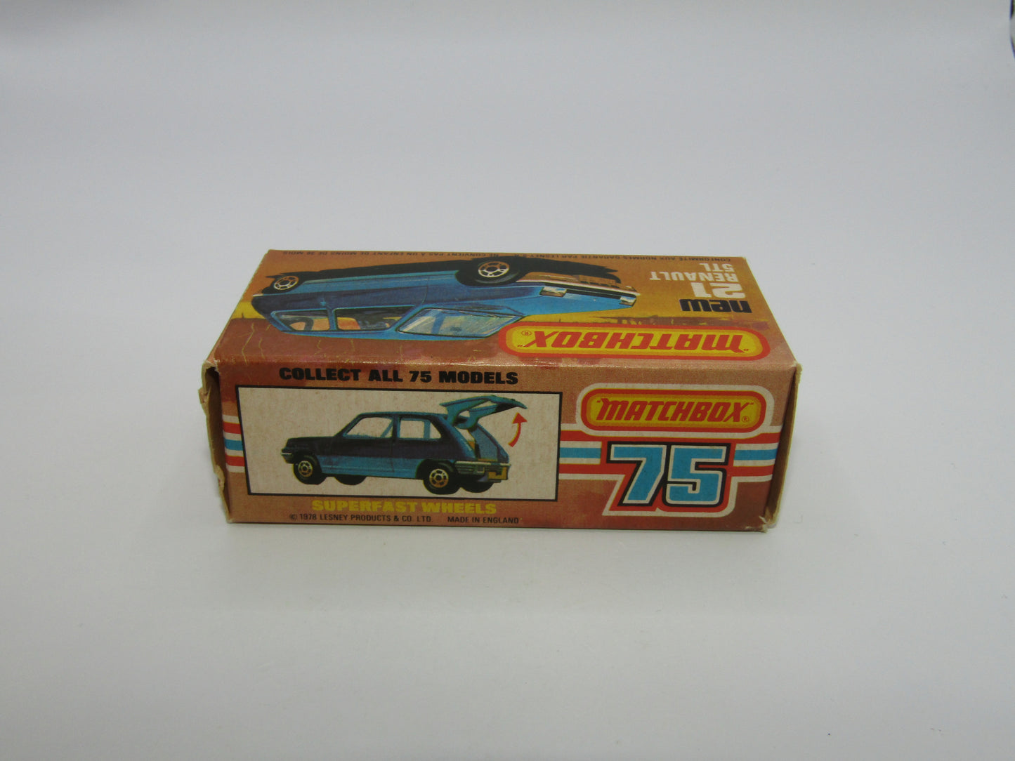 Matchbox Superfast No 21C Renault 5TL Blue GLOSSY GREY Base