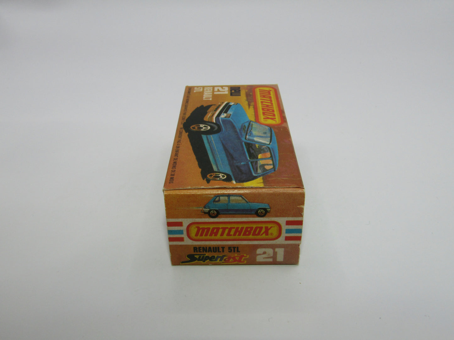 Matchbox Superfast No 21C Renault 5TL Blue GLOSSY GREY Base