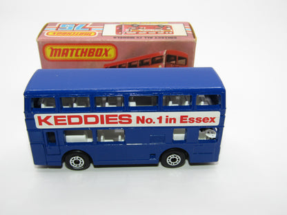 Matchbox Superfast No 17C London Bus Blue KEDDIES No.1 IN Essex