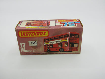 Matchbox Superfast No 17C London Bus Blue KEDDIES No.1 IN Essex