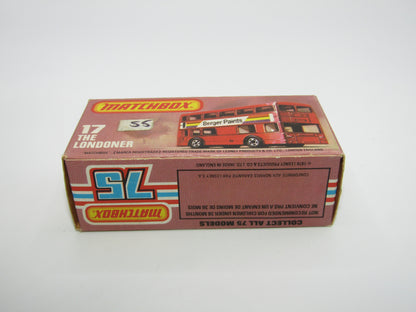 Matchbox Superfast No 17C London Bus Blue KEDDIES No.1 IN Essex