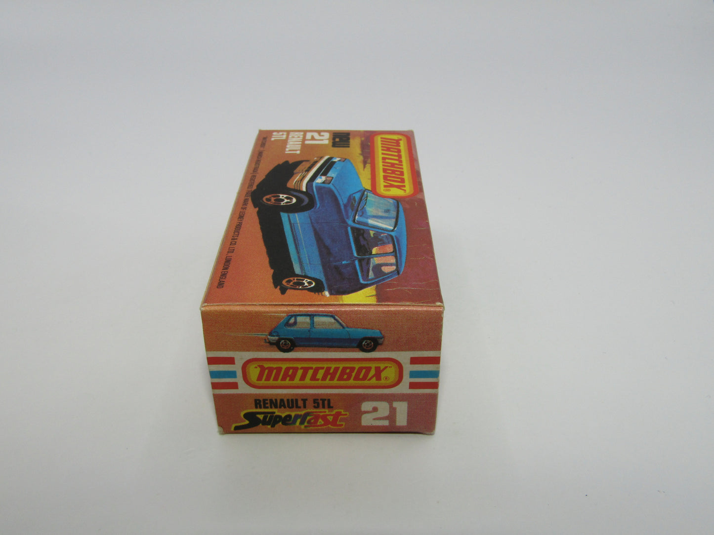 Matchbox Superfast No 21C Renault 5TL Blue Tan Interior BLACK Base