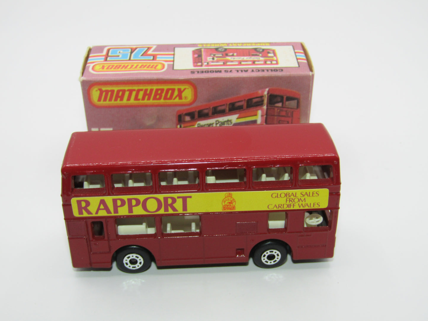 Matchbox Superfast No 17C London Bus DARK RED Rapport