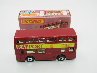 Matchbox Superfast No 17C London Bus DARK RED Rapport