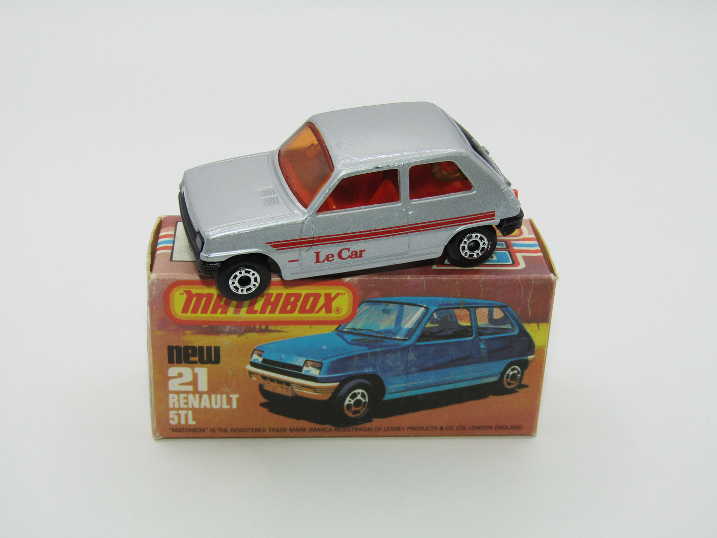 Matchbox Superfast No 21C Renault 5TL Le Car Amber Win Gloss Black Base