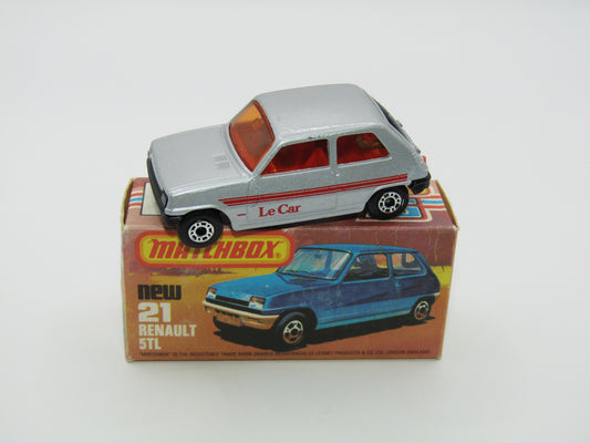 Matchbox Superfast No 21C Renault 5TL Le Car Amber Win Gloss Black Base