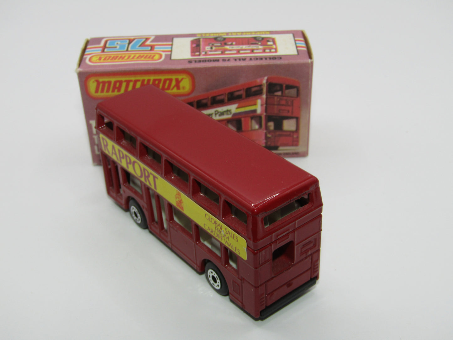 Matchbox Superfast No 17C London Bus DARK RED Rapport