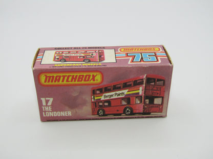 Matchbox Superfast No 17C London Bus DARK RED Rapport