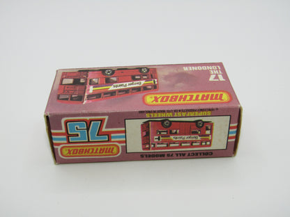 Matchbox Superfast No 17C London Bus DARK RED Rapport