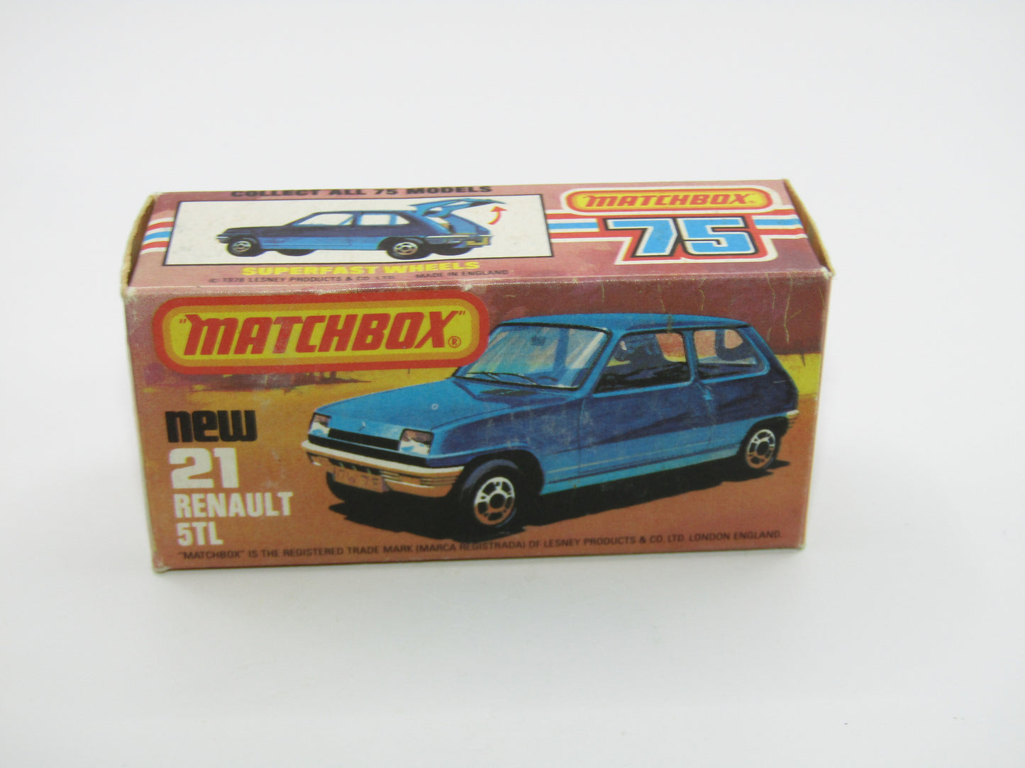Matchbox Superfast No 21C Renault 5TL Le Car Amber Win Gloss Black Base