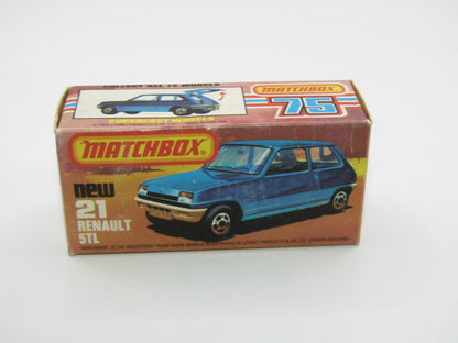 Matchbox Superfast No 21C Renault 5TL Le Car Amber Win Gloss Black Base