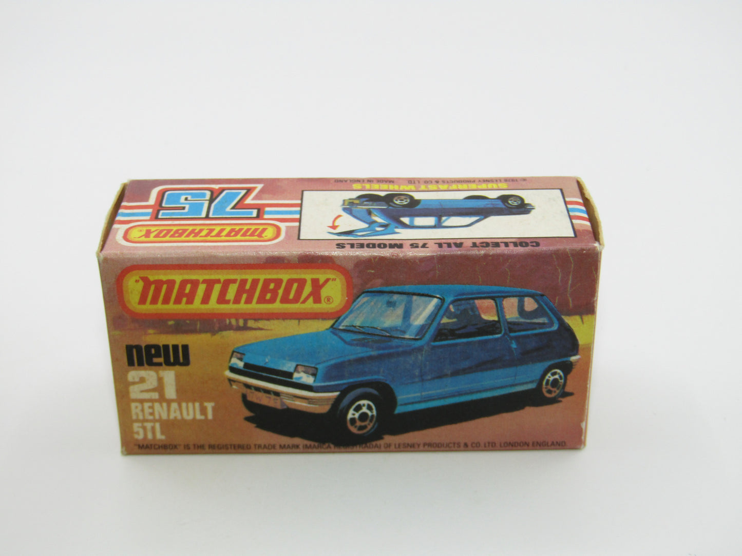 Matchbox Superfast No 21C Renault 5TL Le Car Amber Win Gloss Black Base
