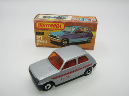 Matchbox Superfast No 21C Renault 5TL Le Car Amber Win GREY-BROWN Base