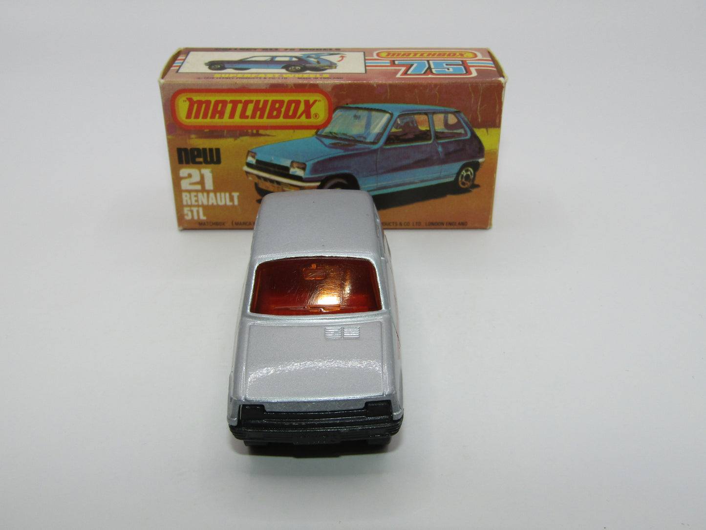 Matchbox Superfast No 21C Renault 5TL Le Car Amber Win GREY-BROWN Base