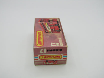 Matchbox Superfast No 17C London Bus, Red, Berger Paints, PLASTIC Base