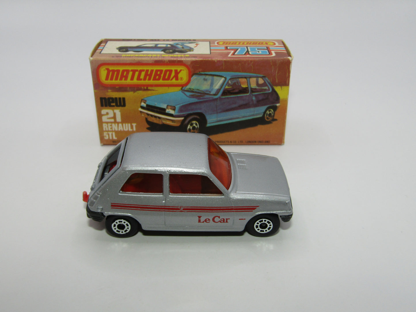 Matchbox Superfast No 21C Renault 5TL Le Car Amber Win GREY-BROWN Base