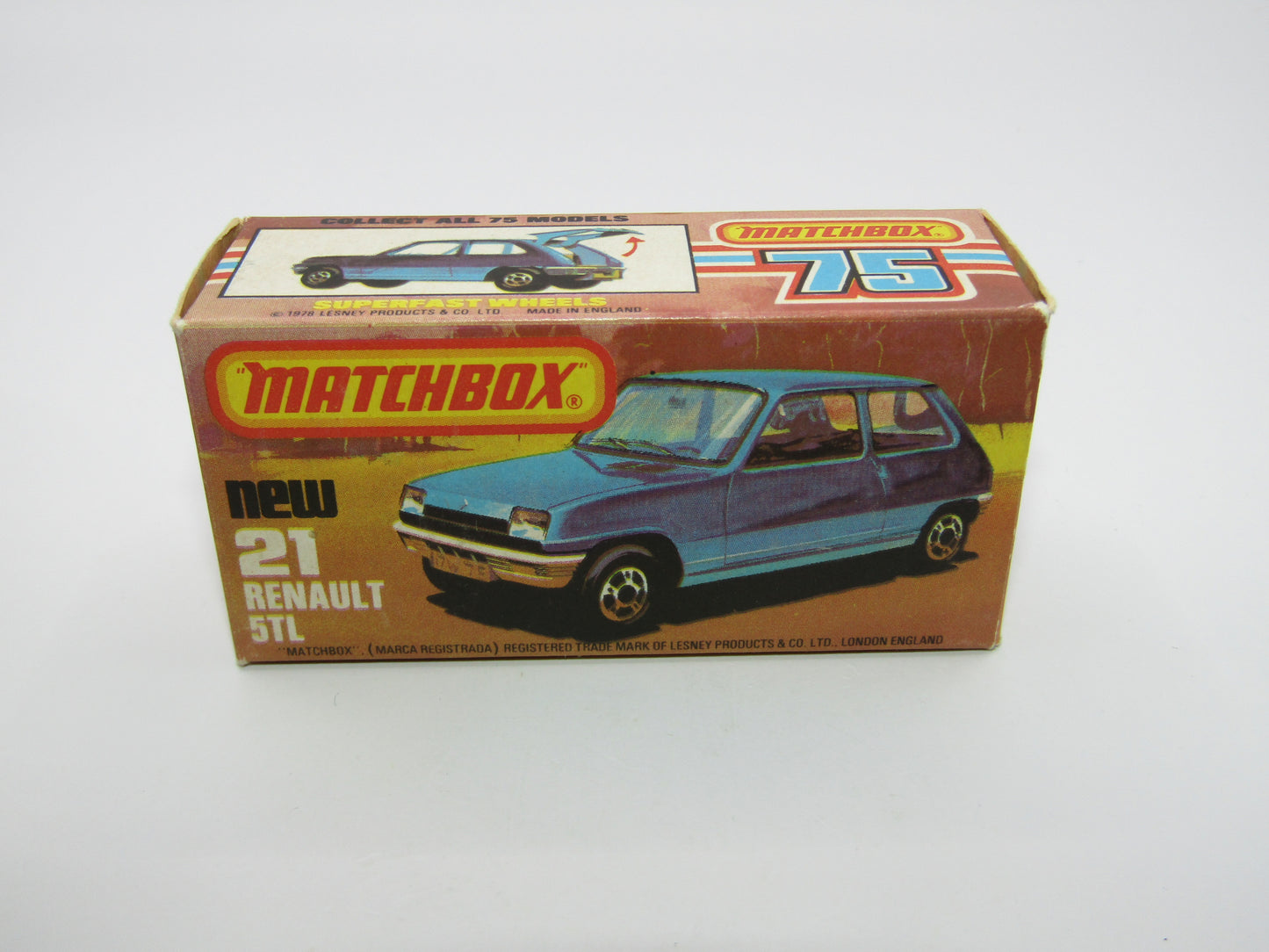 Matchbox Superfast No 21C Renault 5TL Le Car Amber Win GREY-BROWN Base