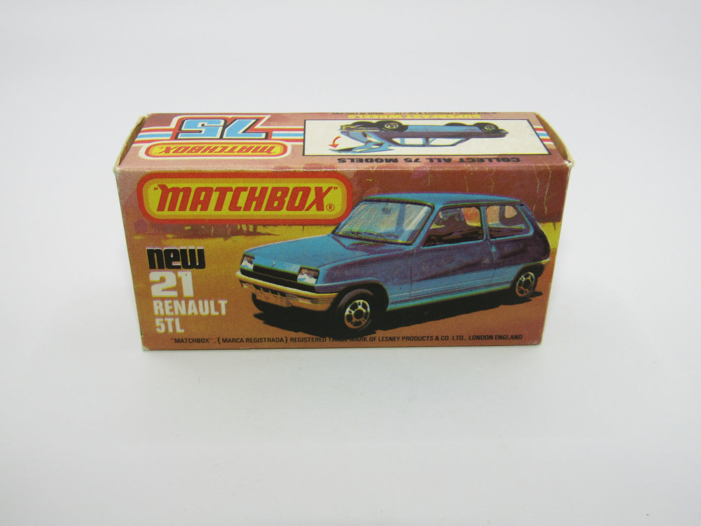 Matchbox Superfast No 21C Renault 5TL Le Car Amber Win GREY-BROWN Base