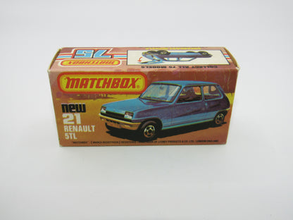 Matchbox Superfast No 21C Renault 5TL Le Car Amber Win GREY-BROWN Base