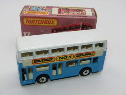 Matchbox Superfast No 17C London Bus, Blue & White. Matchbox No 1, Greek Bus
