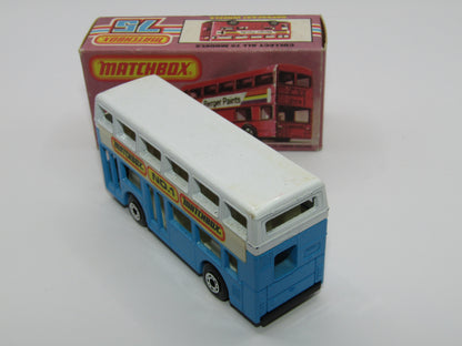 Matchbox Superfast No 17C London Bus, Blue & White. Matchbox No 1, Greek Bus
