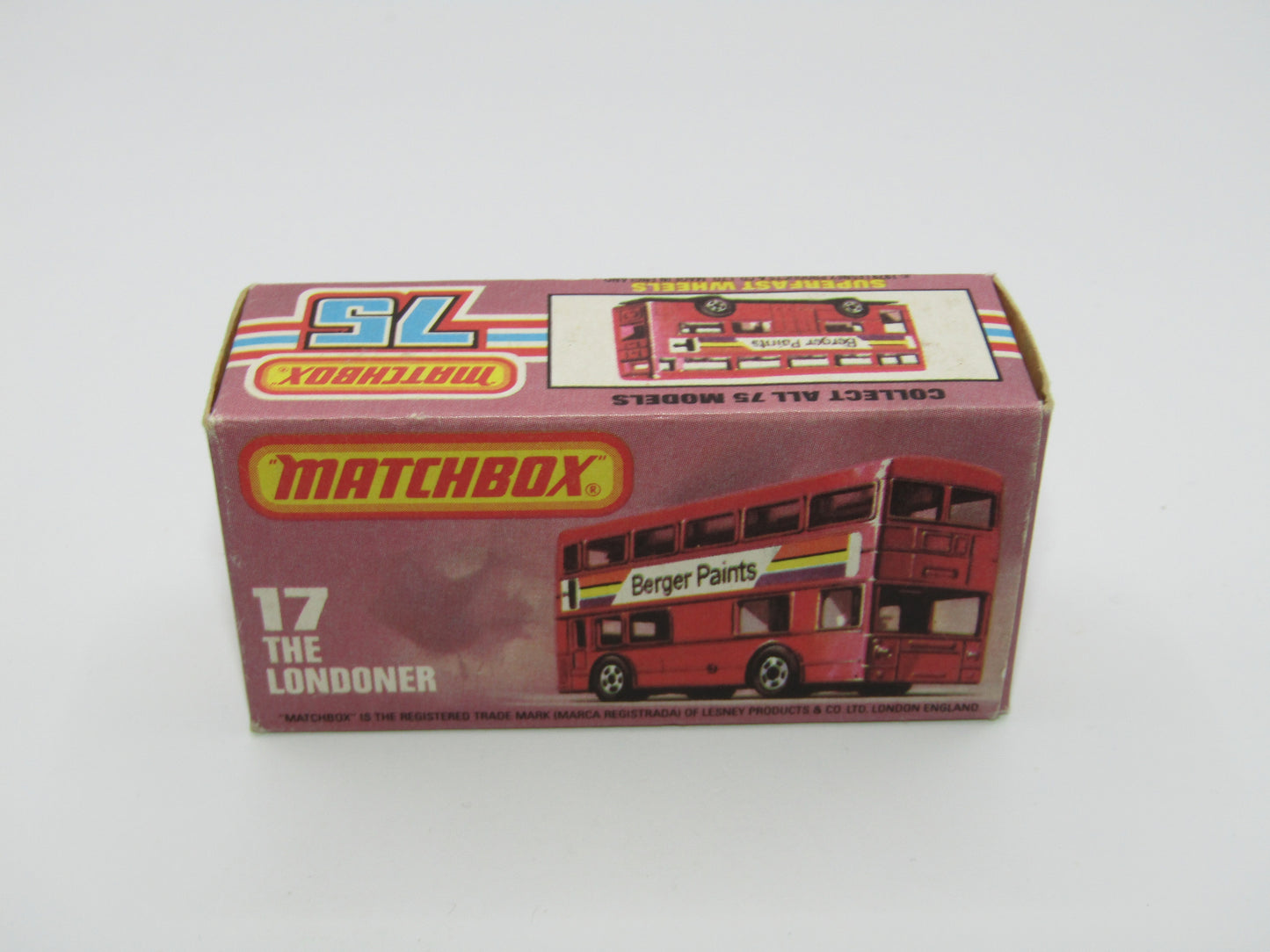 Matchbox Superfast No 17C London Bus, Blue & White. Matchbox No 1, Greek Bus